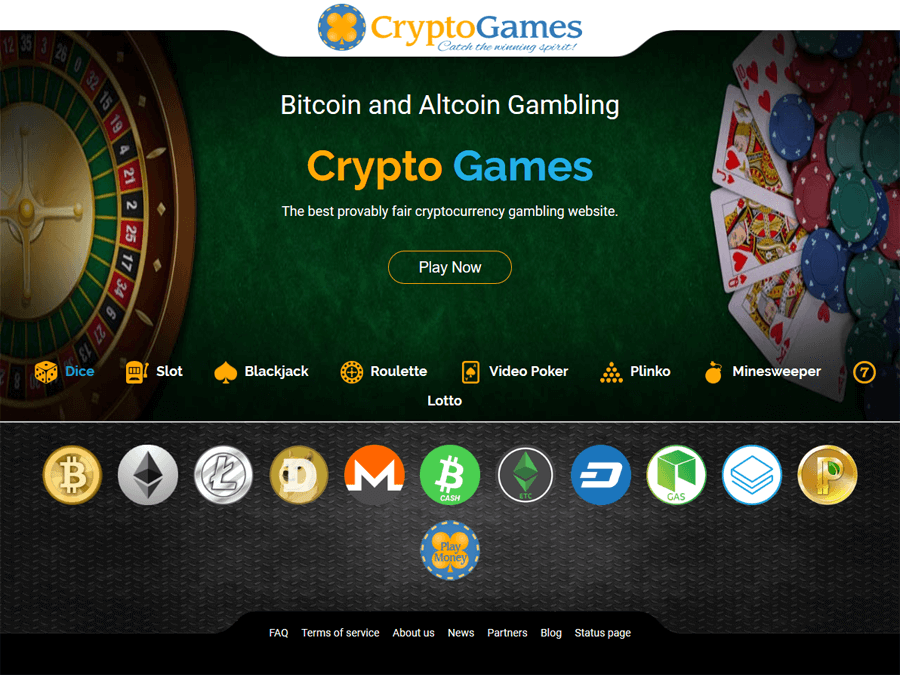Crypto-Games - Анонимное Крипто казино, можно играть без вложений